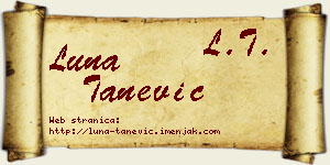 Luna Tanević vizit kartica